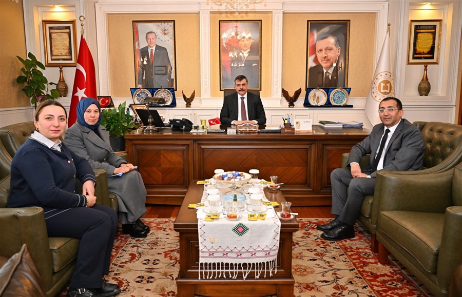 Bölge Müdür Vekilimiz Sayın Metin GÜRBÜZ, Erzurum Valimiz Sayın Mustafa ÇİFTÇİ'yi makamında ziyaret etti.